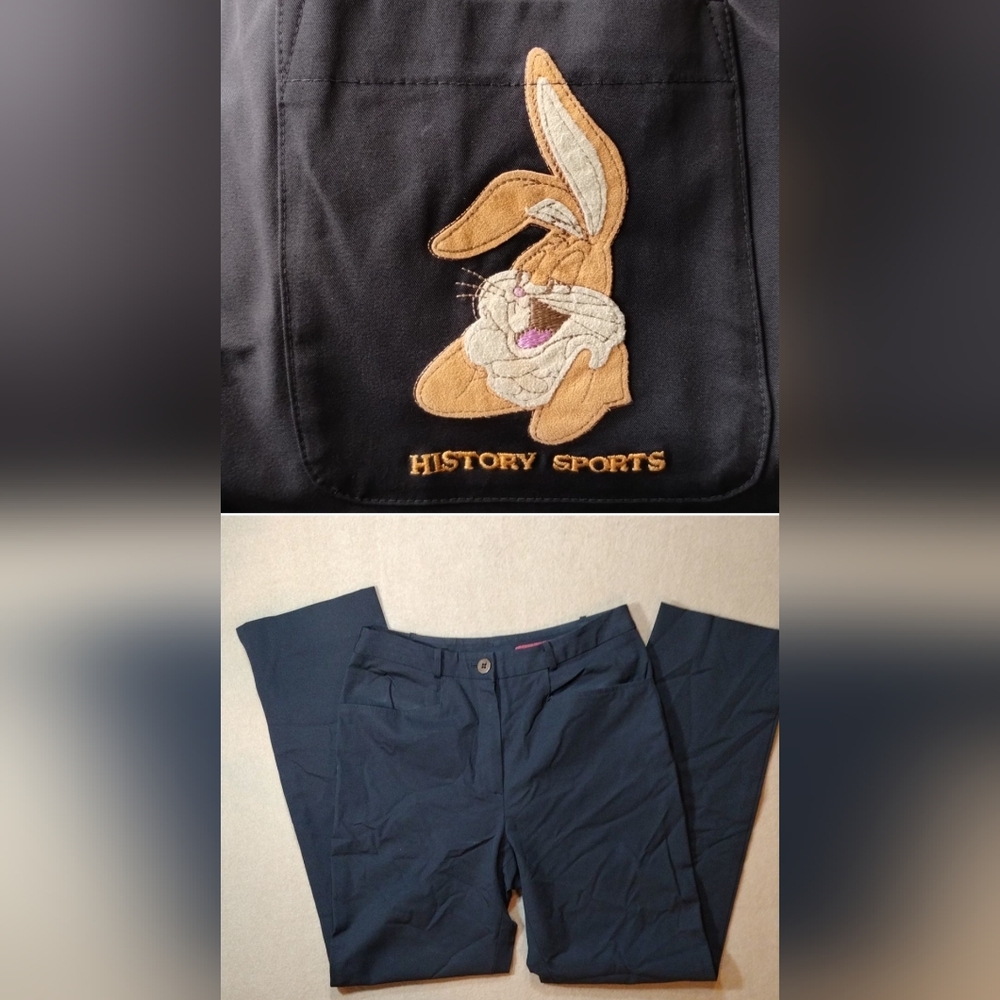 Ice Iceberg Y2K Embroidered Bugs Bunny High Rise Pants